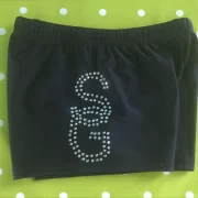 Sparkly Black Shorts Side - British Gymnastics - Stortford Gymnastics